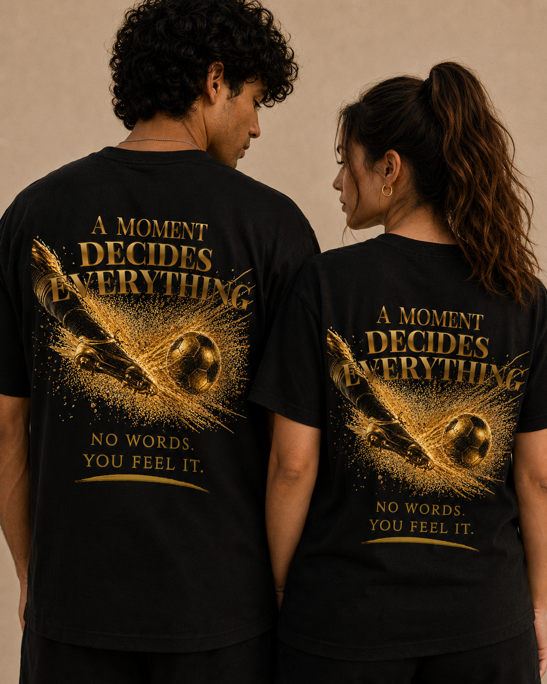 A moment decides everything Tee | Gold Soccer Design