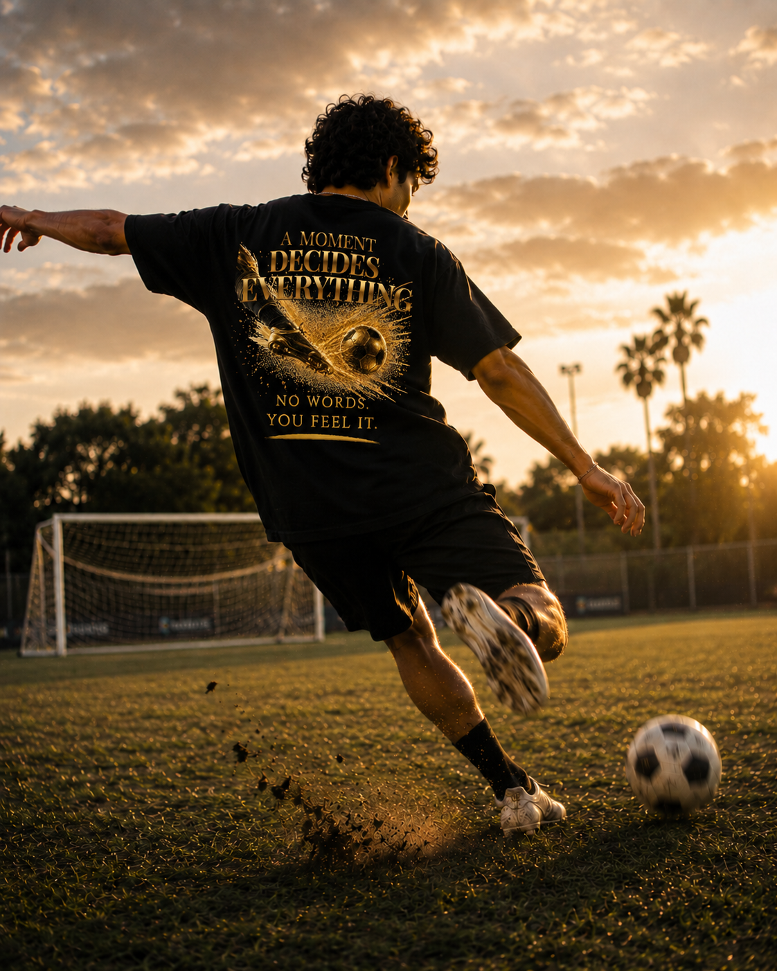 A moment decides everything Tee | Gold Soccer Design