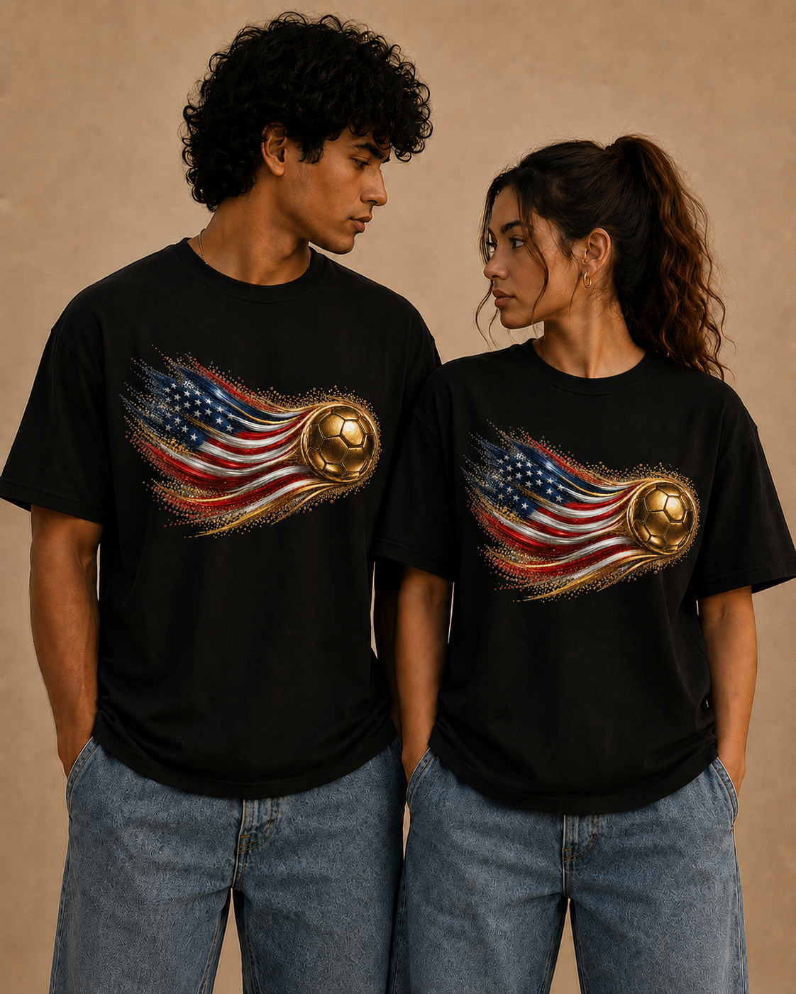 USA Flag Tee | Bandera de Estados Unidos | Front Design