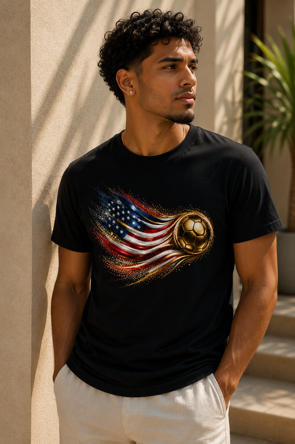 USA Flag Tee | Bandera de Estados Unidos | Front Design